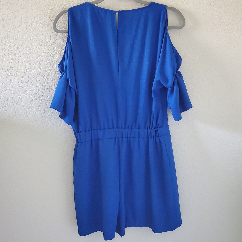 Zara Basic Cold Shoulder Flare Sleeves Romper - image 7